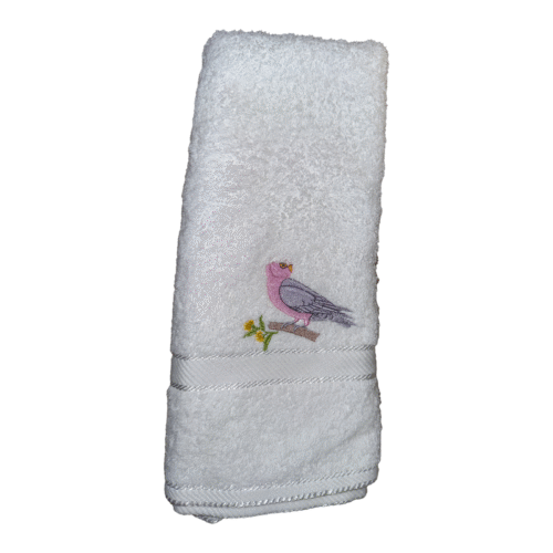 Pink Galah with Blossoms Hand Towel - Image 2