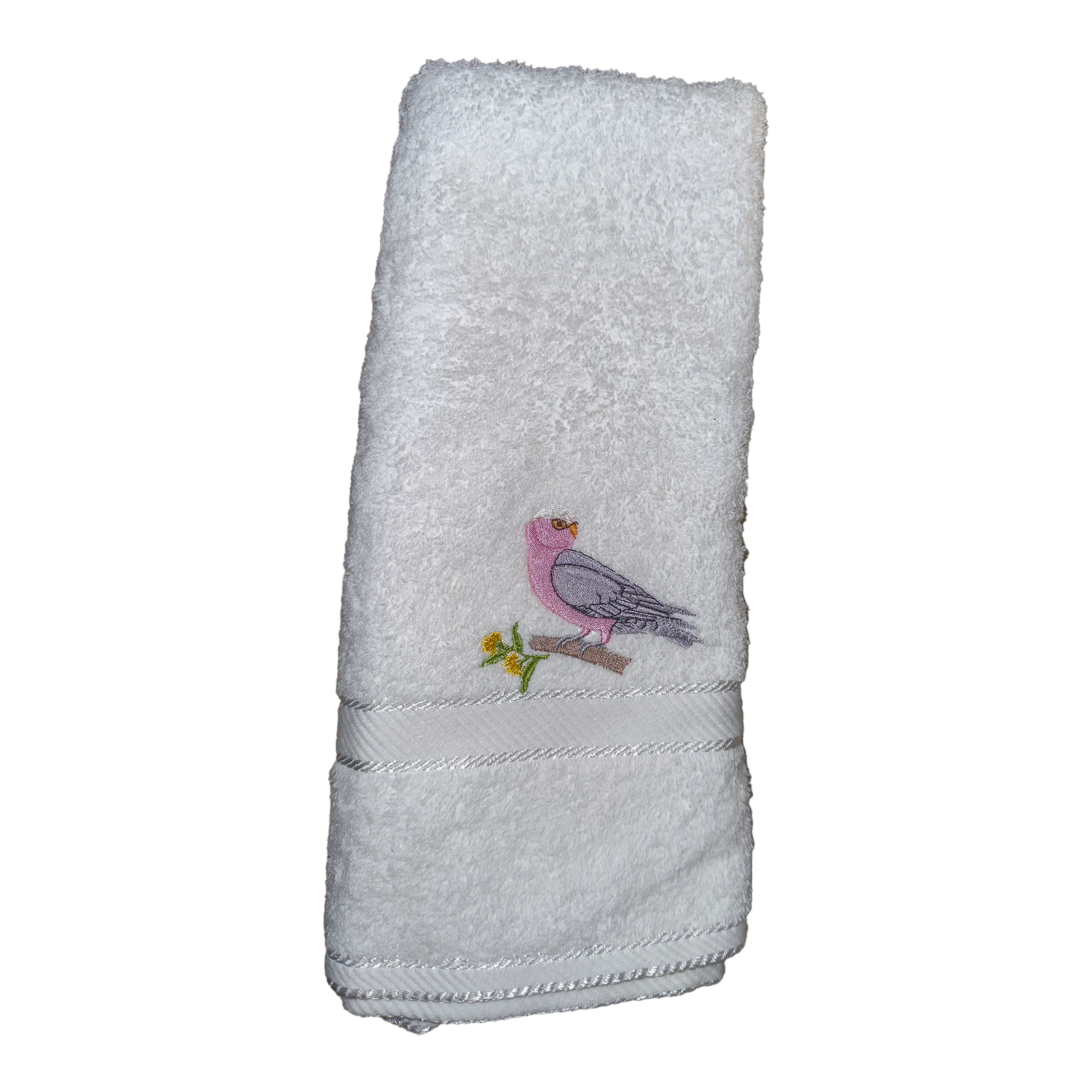 Pink Galah with Blossoms Hand Towel - Image 2